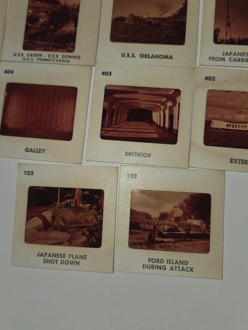 RARE 1960s Complete Set of 30 Pearl Harbor Souvenir Slides